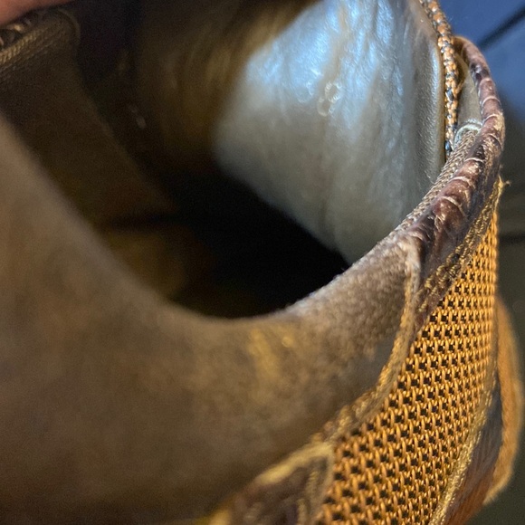 TOD’s Lace Up Flat Sneakers Brown Croco Leather/Mesh Shoes 38/7.5 Italy - Picture 6 of 10